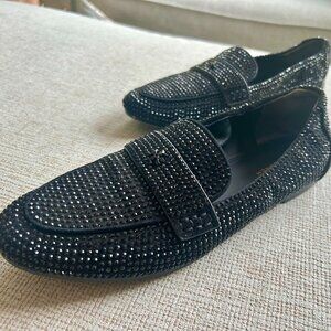 LIKE NEW - Tory Burch Crystal Black Loafers 7.5